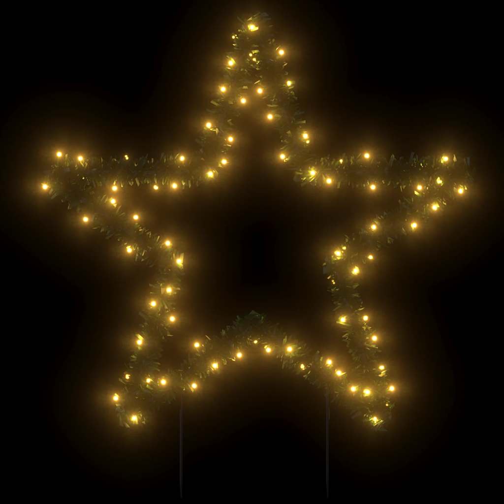 VidaXL Weihnachtsbeleuchtungsstern mit Erdspießen 80 LEDs 60 cm