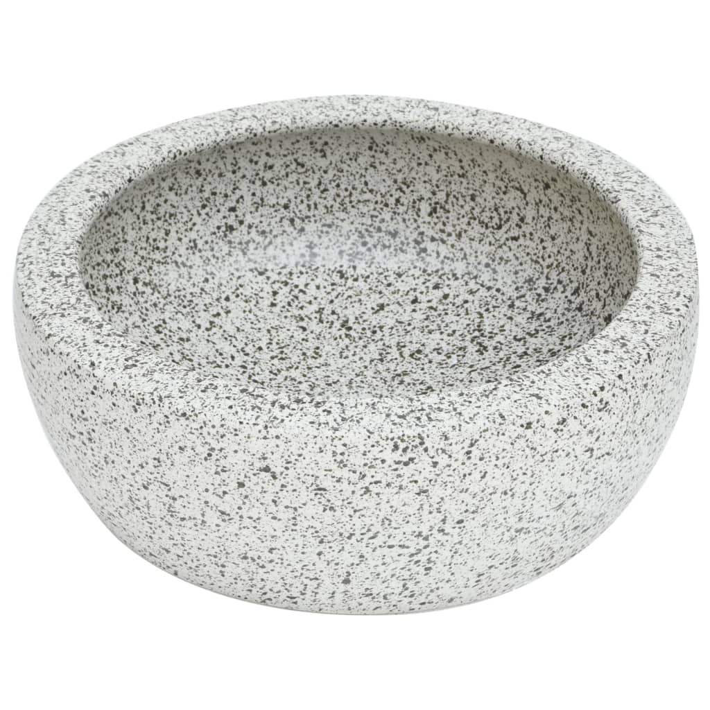 Vidaxx Aufsatzwaschbecken rund φ41x14 cm Keramik grau