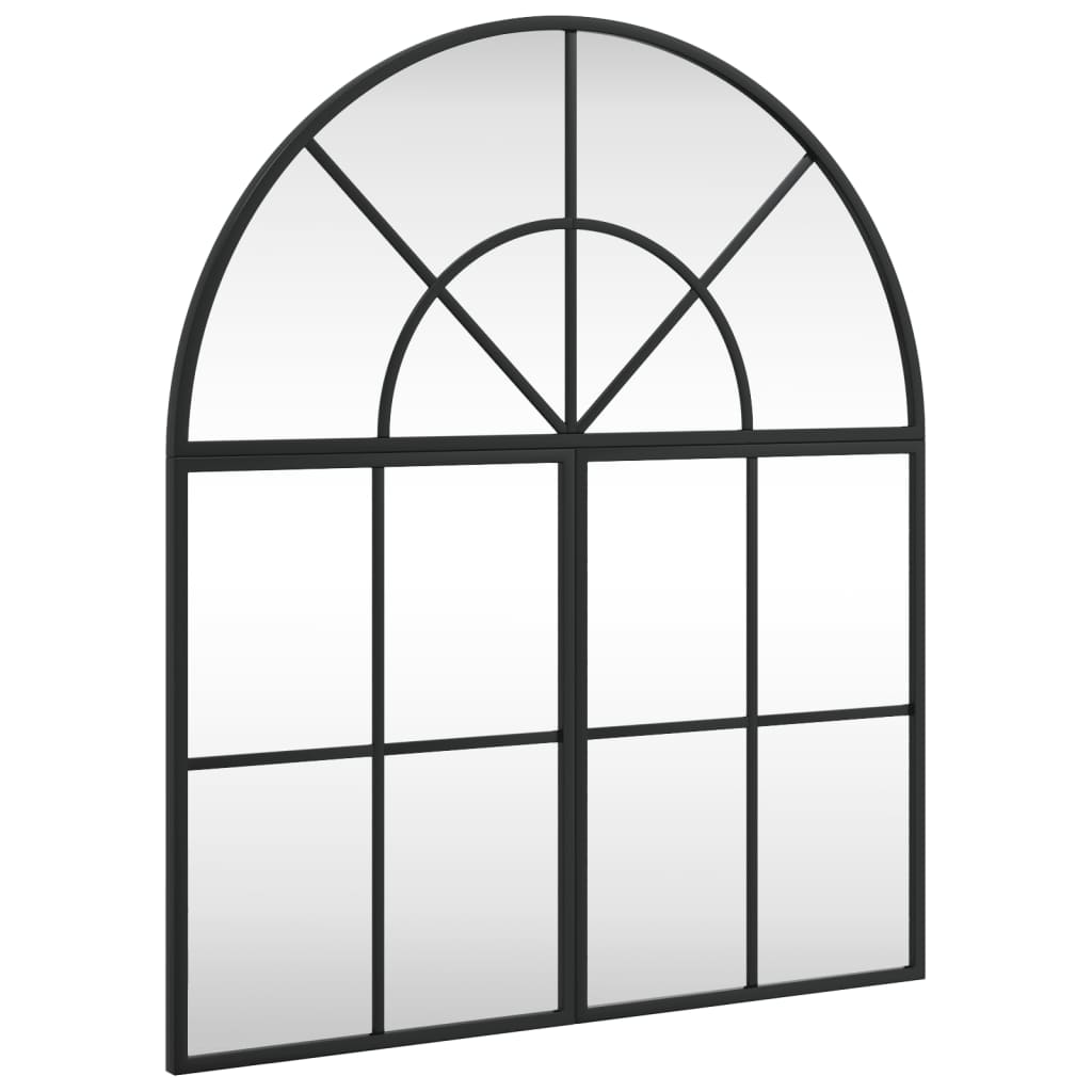 VidaXL Wandspiegelbogen 60x70 cm Eisen schwarz
