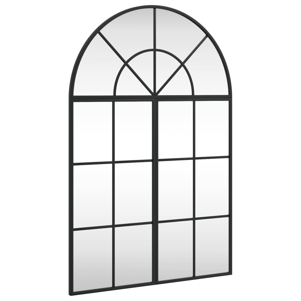 VidaXL Wandspiegelbogen 60x90 cm Eisen schwarz