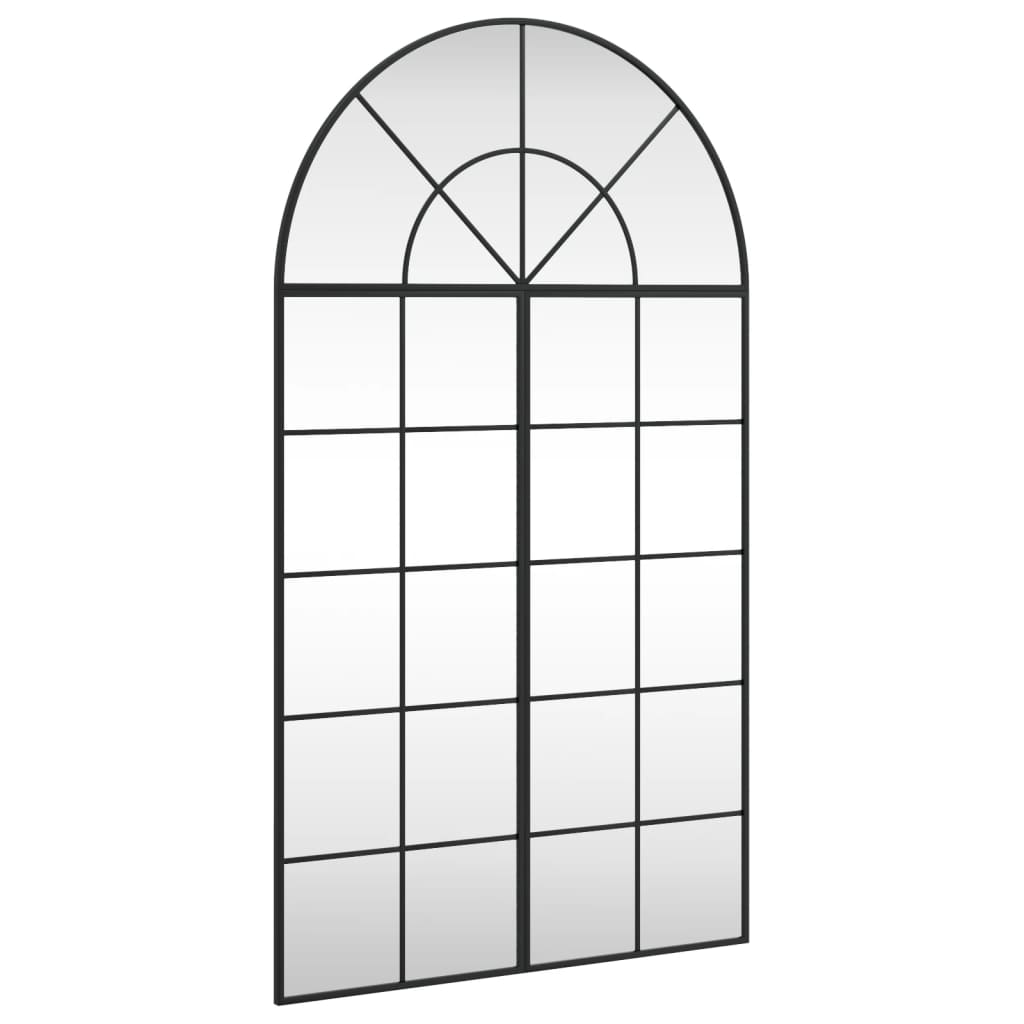 VidaXL Wandspiegelbogen 80x140 cm Eisen schwarz
