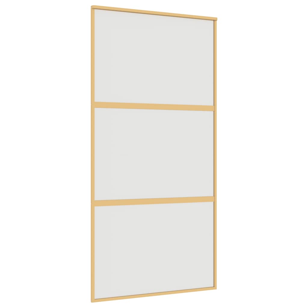 VidaXL Schiebetür 102,5x205 cm mattes ESG-Glas und Aluminium goldfarben