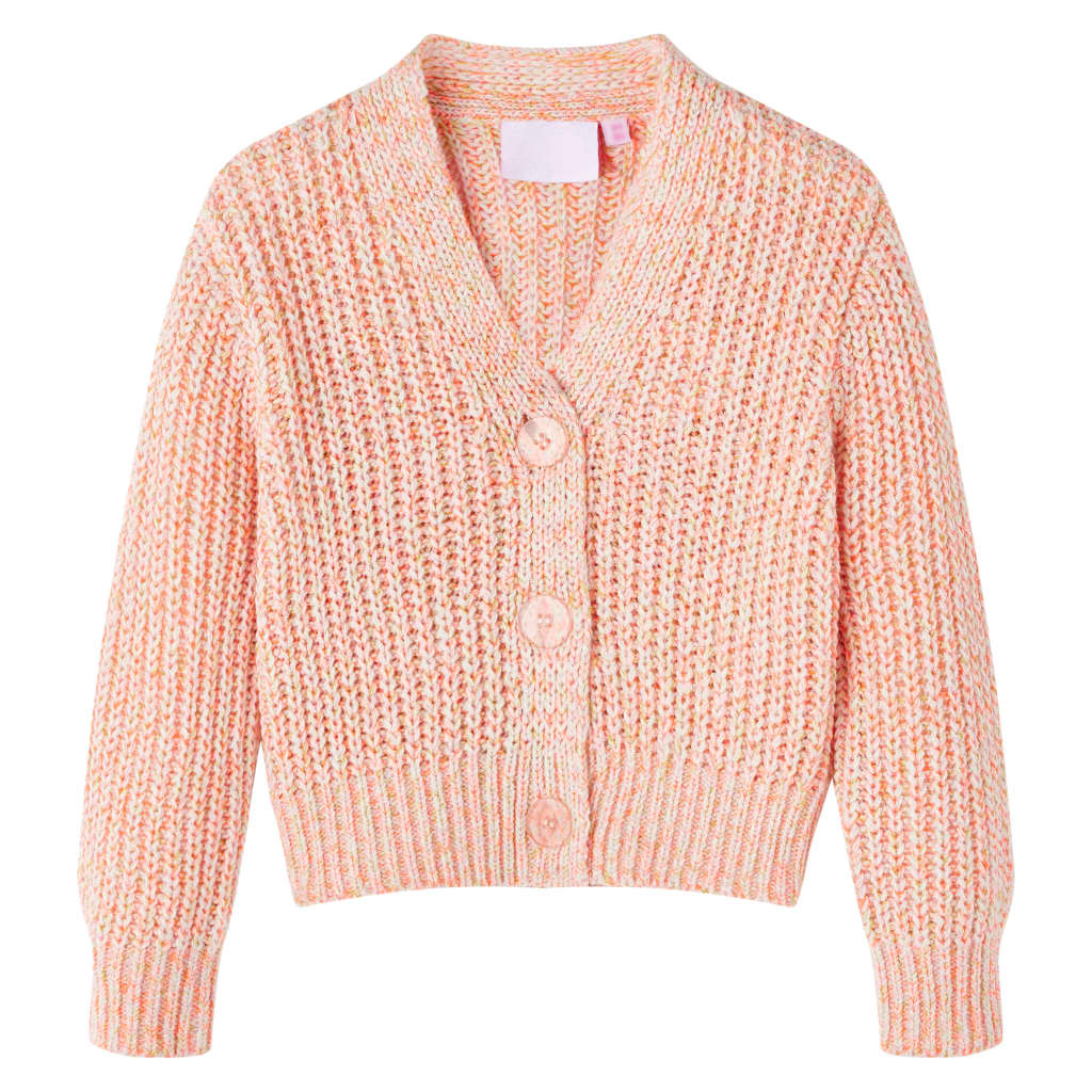 VidaXL Kinderstrickjacke gestrickt 92 rosa gemischt