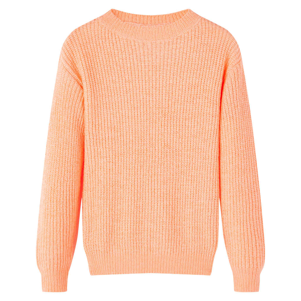 VidaXL Kinderpullover gestrickt 116 leuchtend orange
