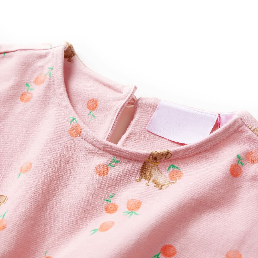 VidaXL Kinderkleid mit Kordelzug 92 Hellorange