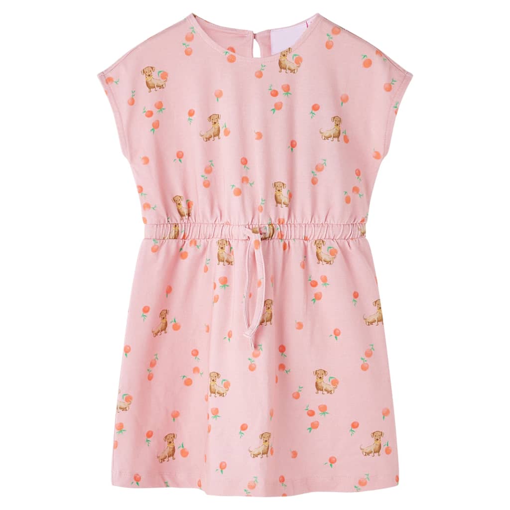 VidaXL Kinderkleid mit Kordelzug 104 Hellorange