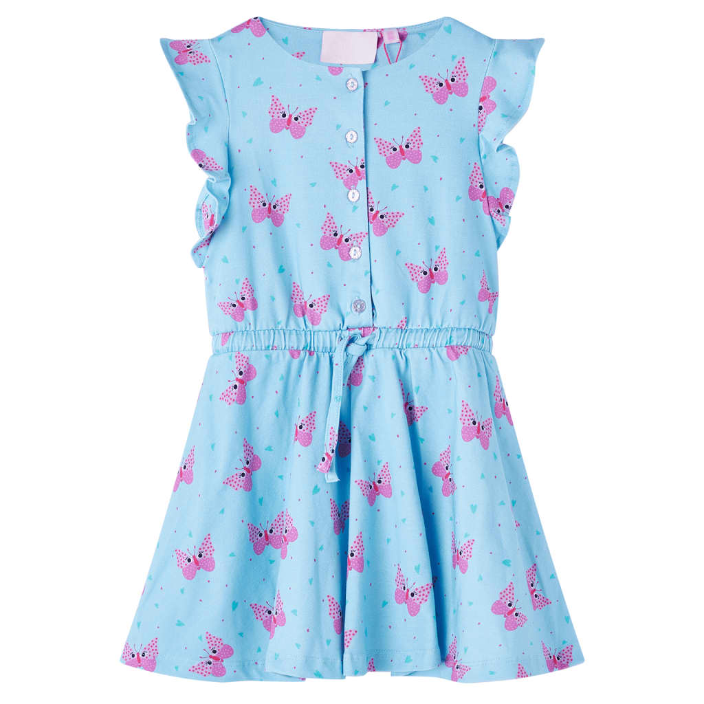 VidaXL Kinderkleid mit Knöpfen ohne Ärmel 116 Blau
