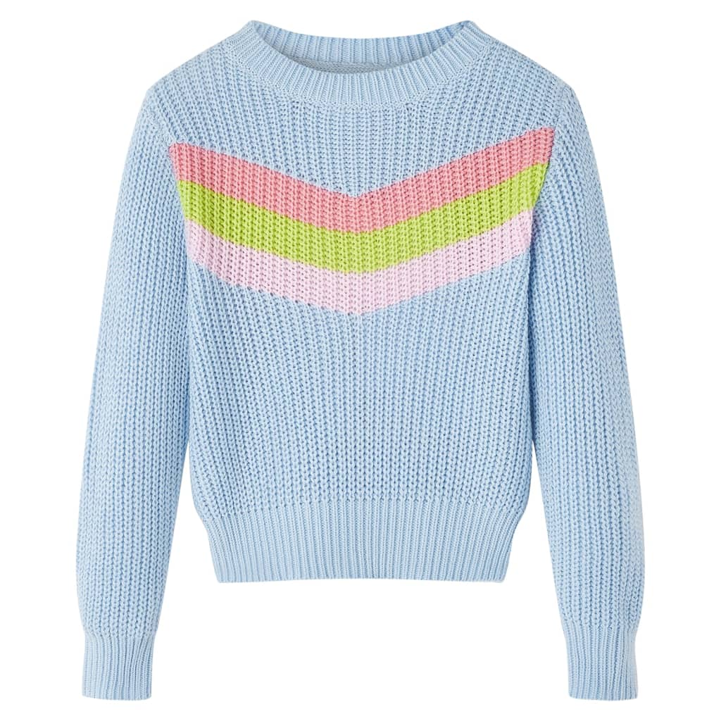 VidaXL Kinderpullover gestrickt 104 Blau