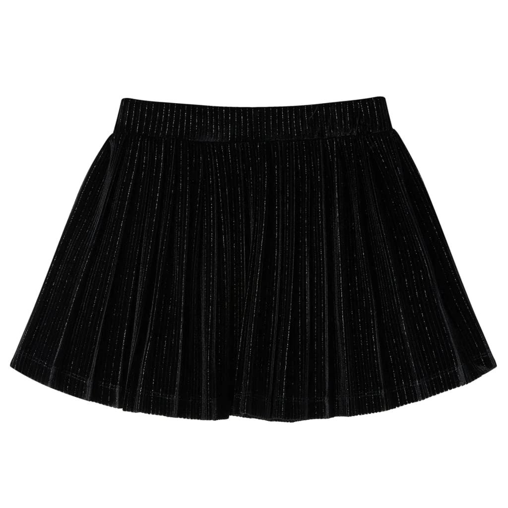 VidaXL Kinderrock plissiert 140 Lurex Schwarz