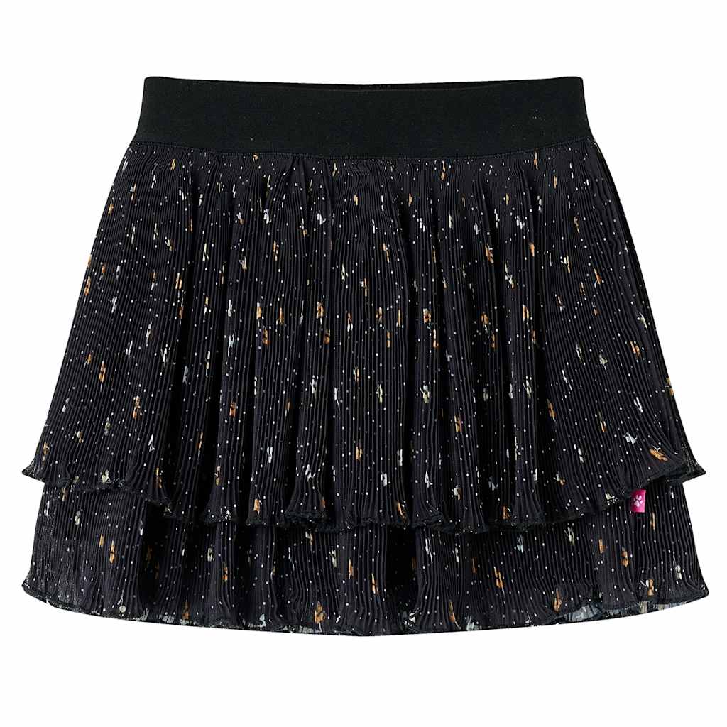 VidaXL Kinderrock mit mehrlagigen Rüschen 104 Schwarz