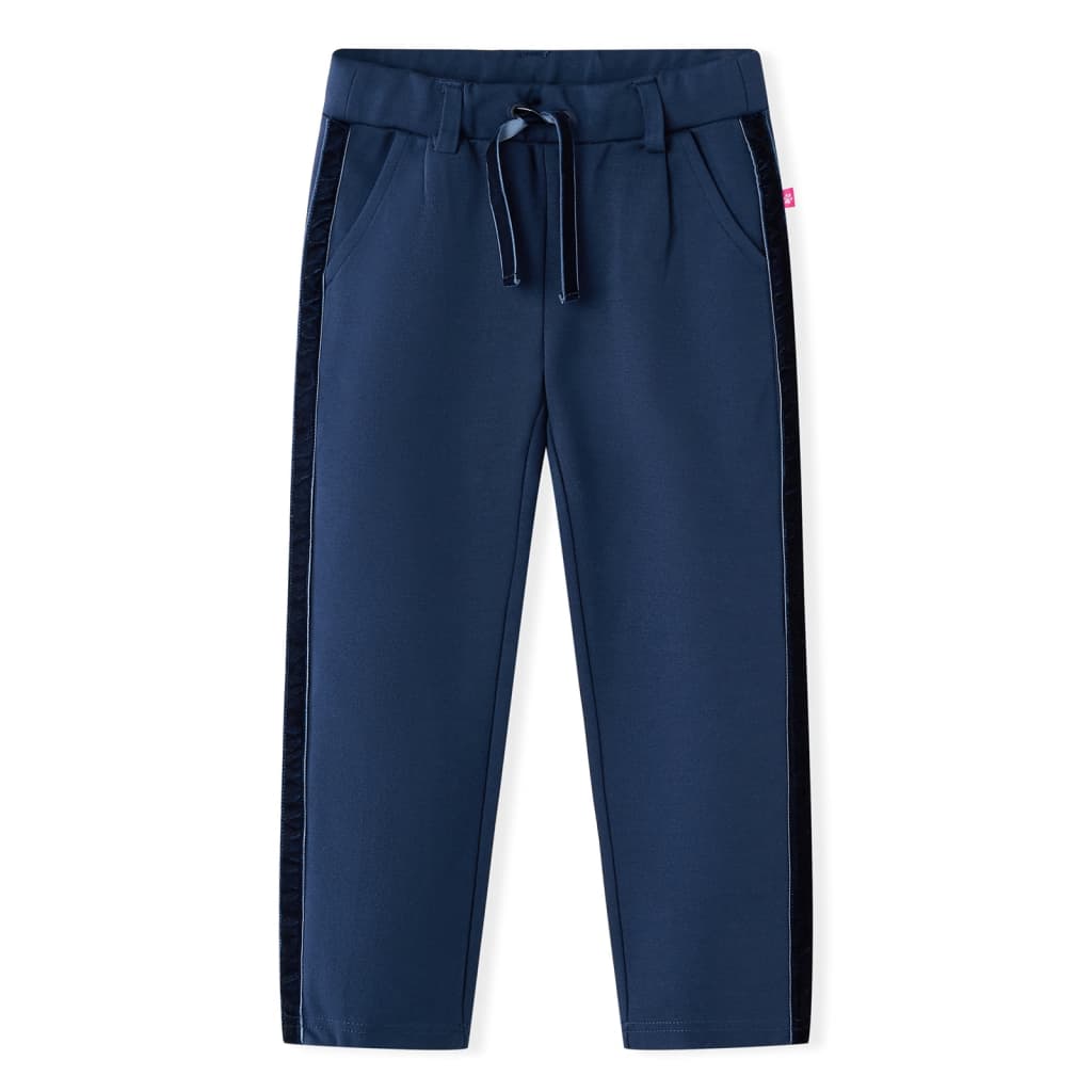 VidaXL Kinderhose mit schwarzem Besatz 92 Marineblau