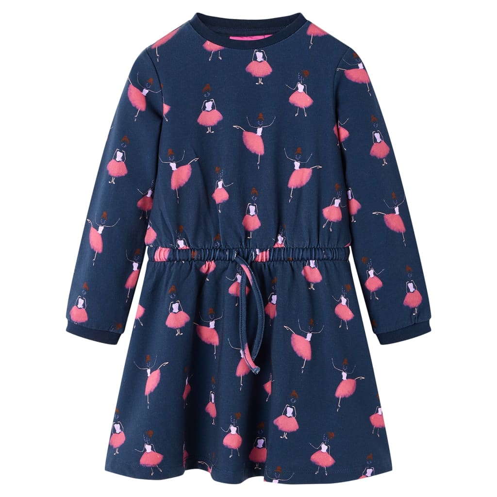 VidaXL Kinderkleid 128 Marineblau