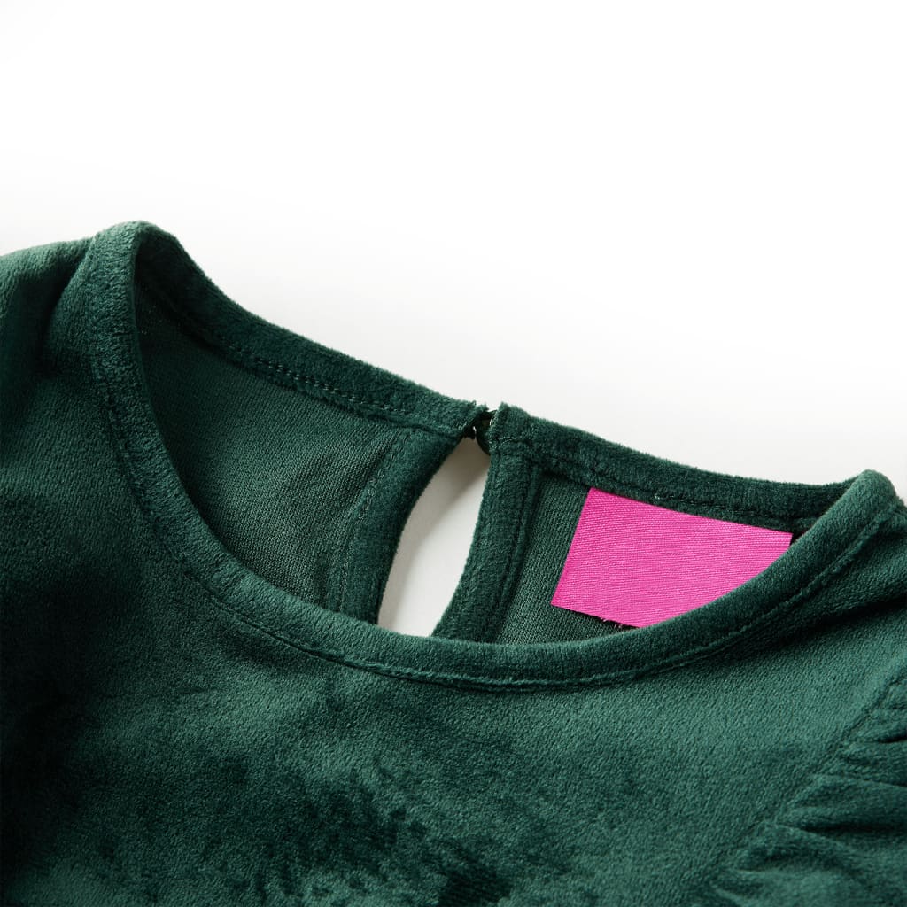 VidaXL Kinderbluse mit Rüschen 140 Dunkelgrün
