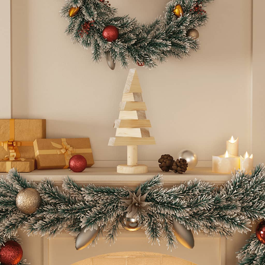 VidaXL Weihnachtsschmuck Weihnachtsbaum 2 Stk. 30 cm massives Kiefernholz