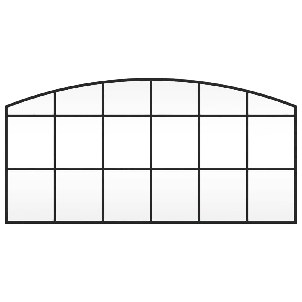 Vidaxx Wandspiegelbogen 100x50 cm Eisen schwarz