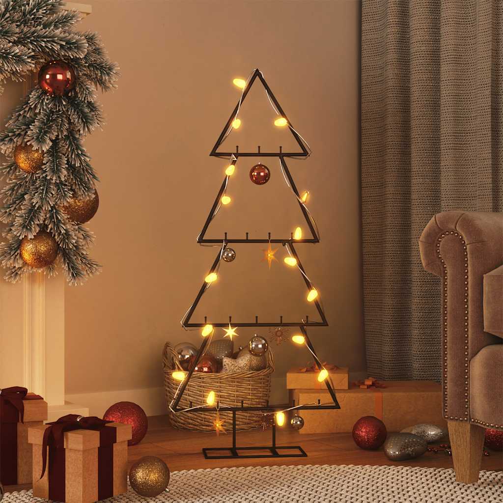 VidaXL Weihnachtsdekoration Weihnachtsbaum 125 cm Metall Schwarz