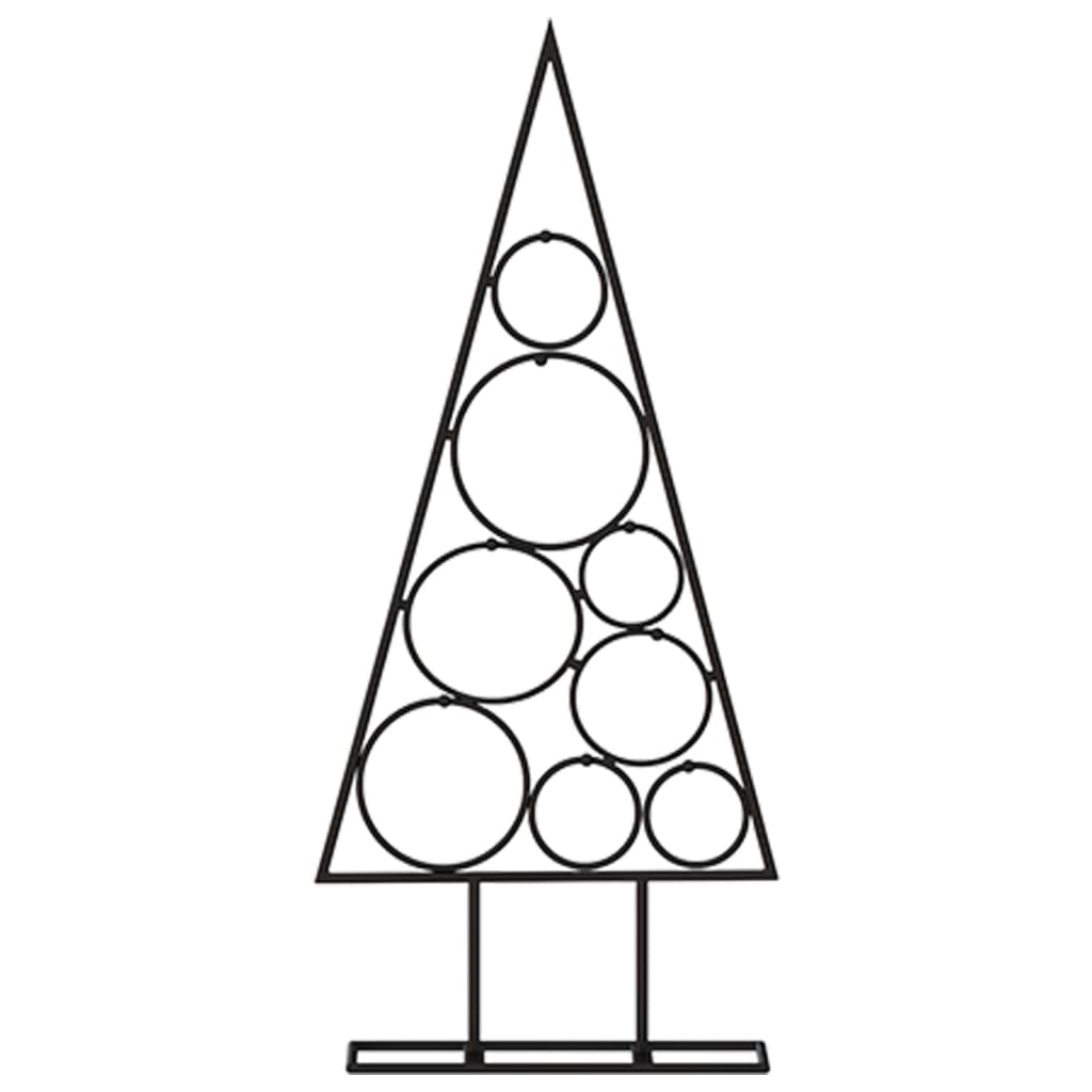 VidaXL Weihnachtsdekoration Weihnachtsbaum 60 cm Metall Schwarz