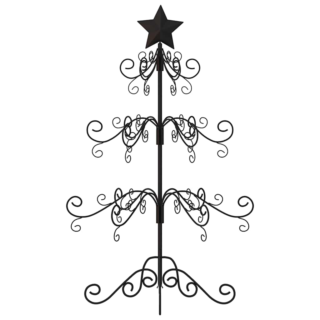 VidaXL Weihnachtsdekoration Weihnachtsbaum 90 cm Metall Schwarz