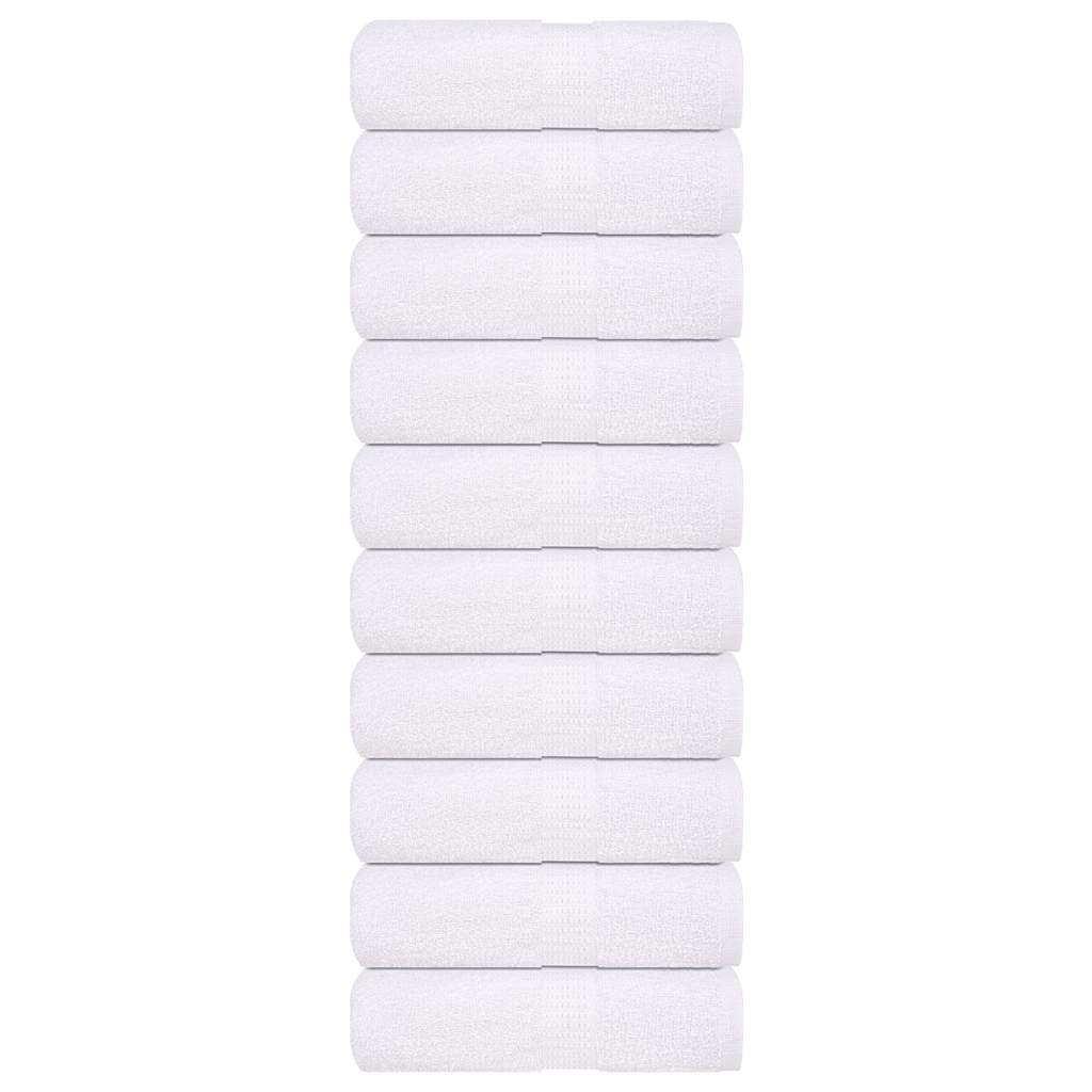 Vidaxx Waschlappen 10 Stück Froschweiß 30x30 cm 100 % Baumwolle