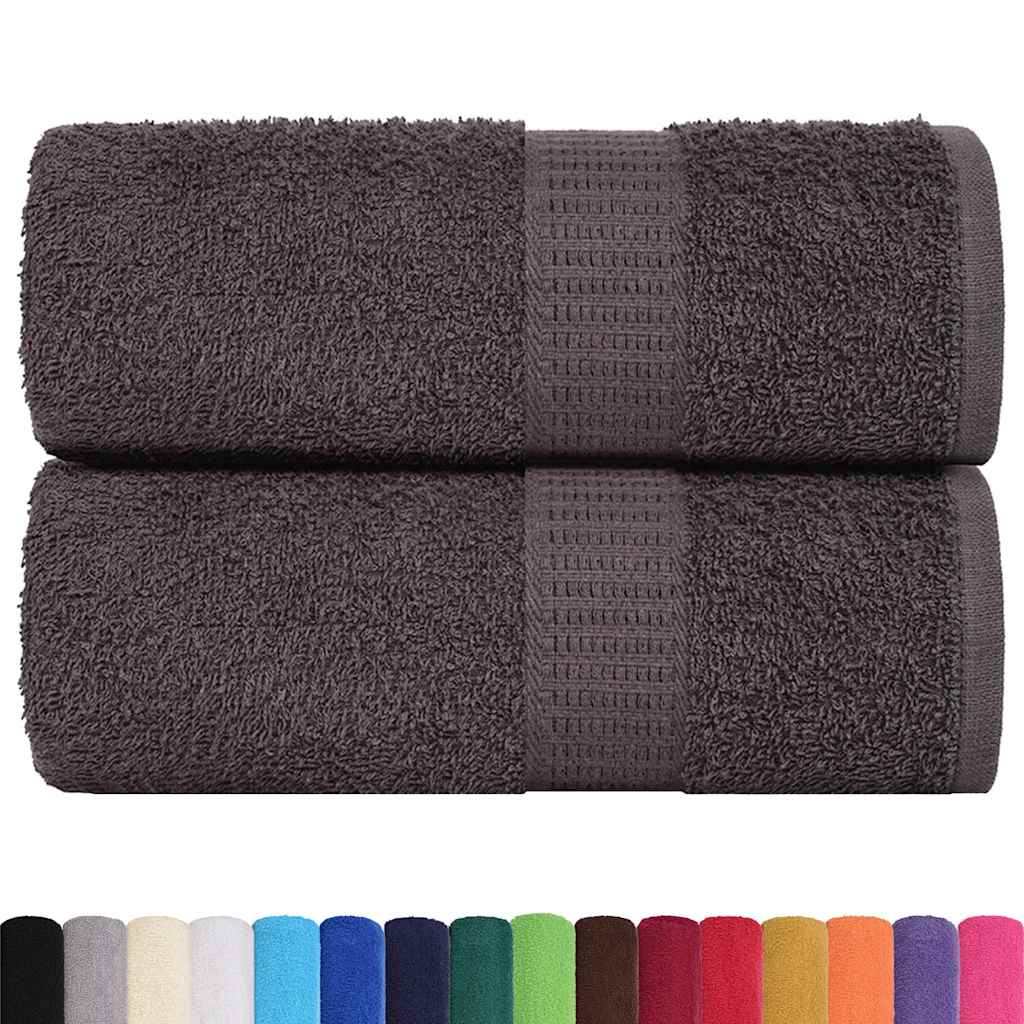 Vidaxx Waschlappen 2 Stück 15x21 cm 360 g m² 100 % Baumwolle Anthrazit