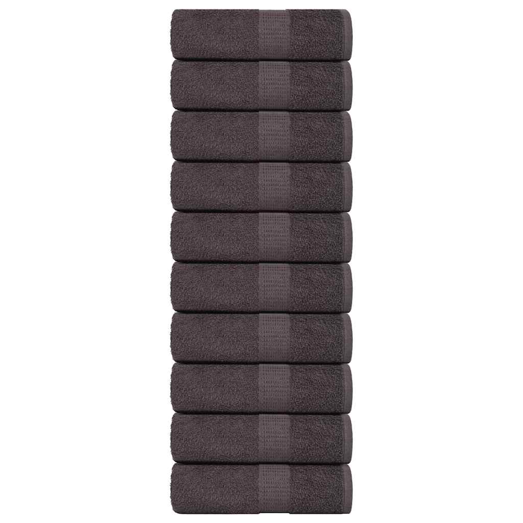 Vidaxx Waschlappen 10 Stück 15x21 cm 360 g m² 100 % Baumwolle Anthrazit