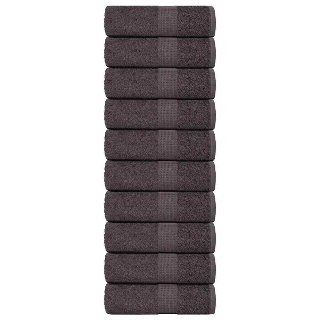 VidaXL Waschlappen 10 Stück Frogn Anthrazit 30x30 cm 100 % Baumwolle