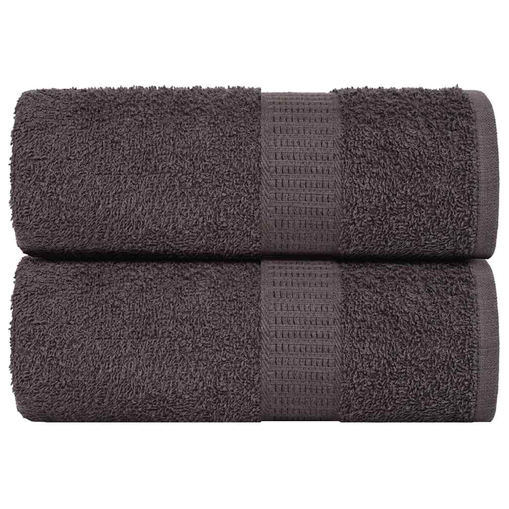 VidaXL Gästehandtücher 2 Stk. 30x50cm 360g m² 100% Baumwolle Anthrazit