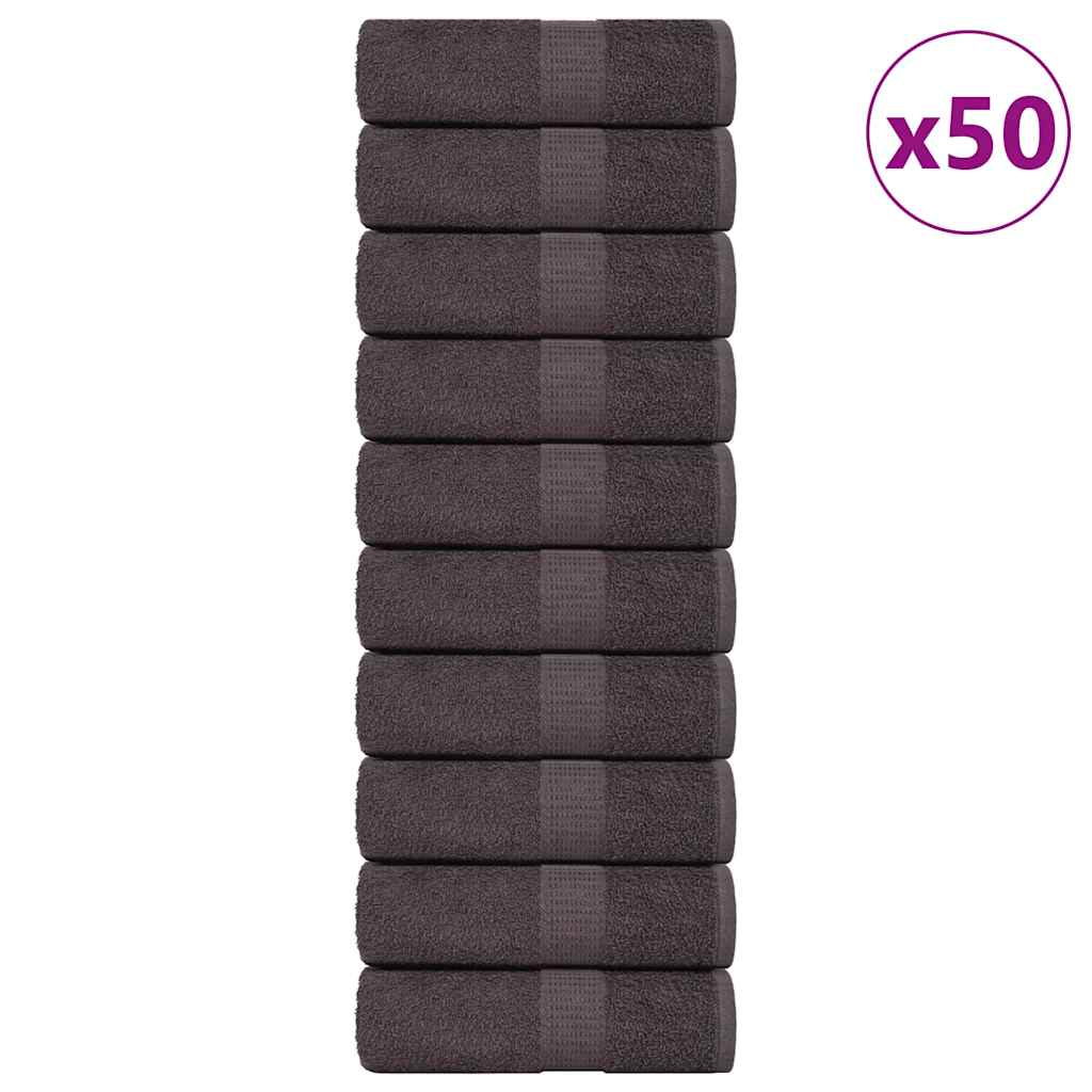 VidaXL Gästehandtücher 50 Stück 30x50cm 360g m² 100% Baumwolle Anthrazit