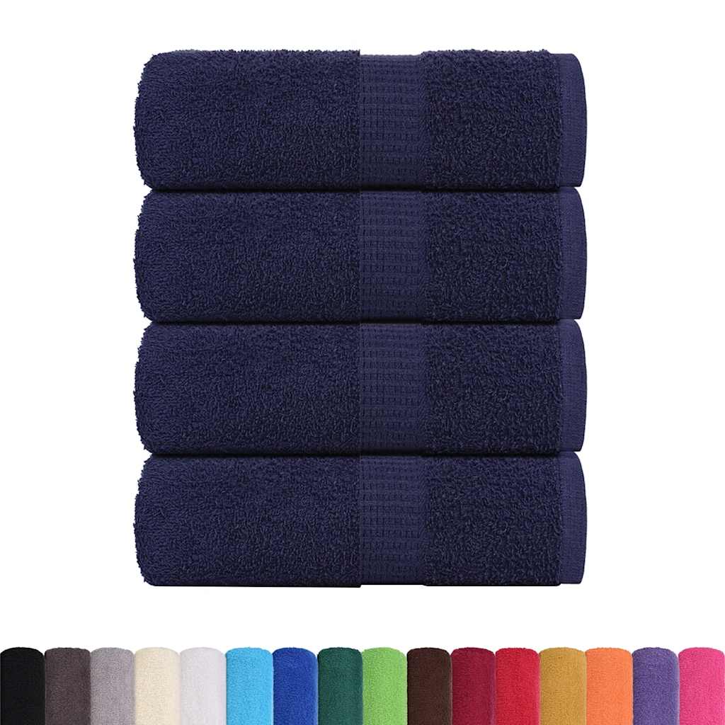 Vidaxx Waschlappen 4 Stück Frosch Marineblau 30x30 cm 100 % Baumwolle