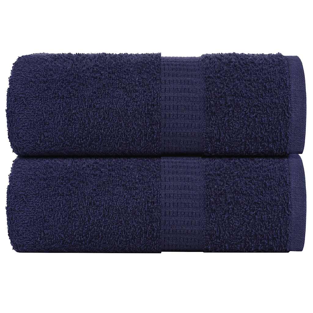 VidaXL Gästehandtücher 2 Stk. 30x50 cm 360 g m² 100 % Baumwolle Marineblau