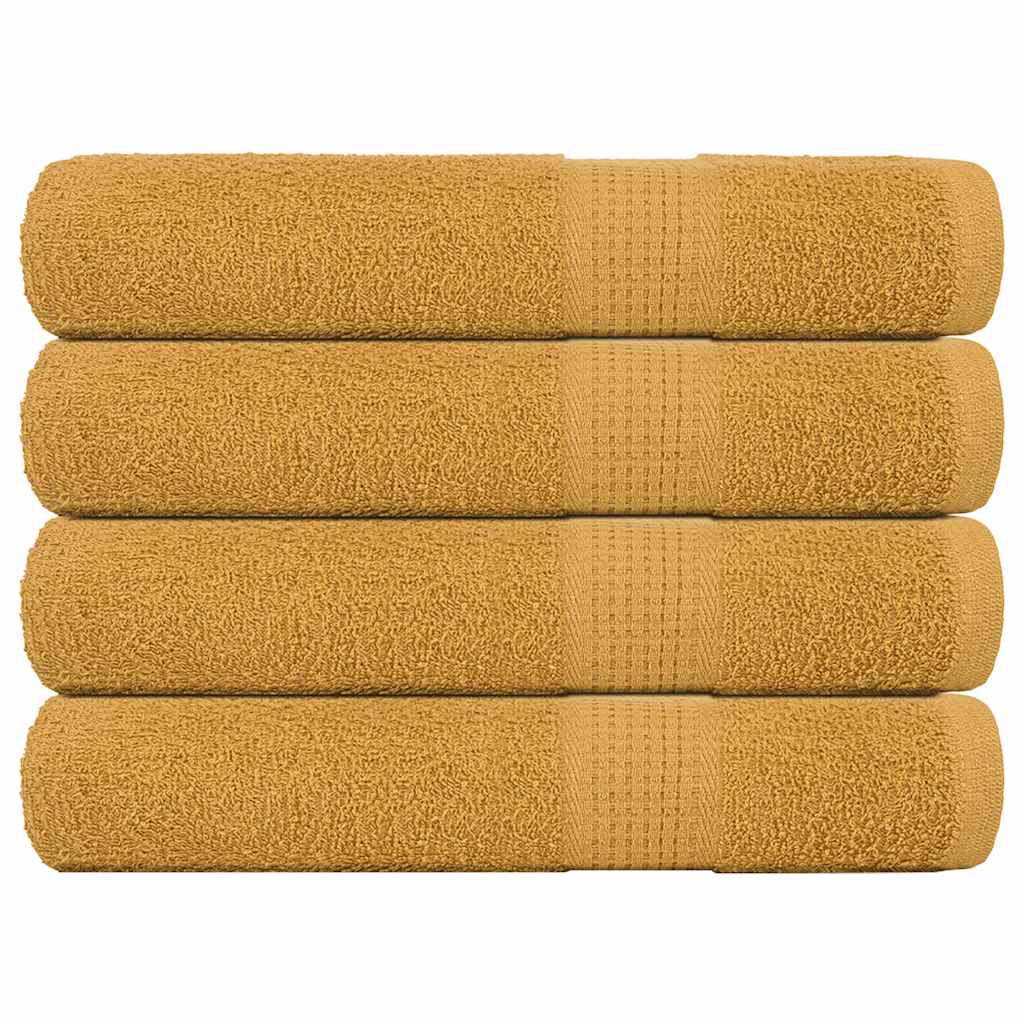 Vidaxx Saunatücher 4 Stück 80x200 cm 360 g m² 100 % Baumwolle goldfarben