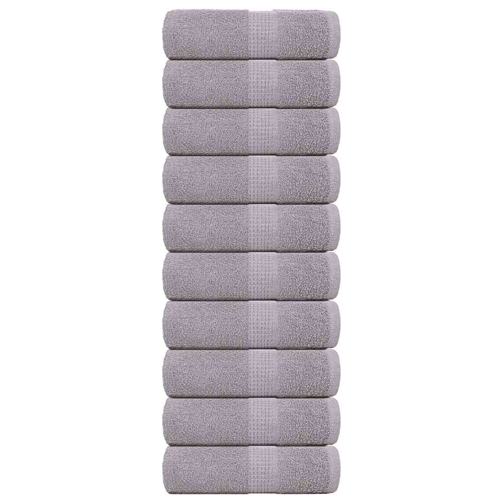 Vidaxx Waschlappen 10 Stück Froschgrau 30x30 cm 100 % Baumwolle