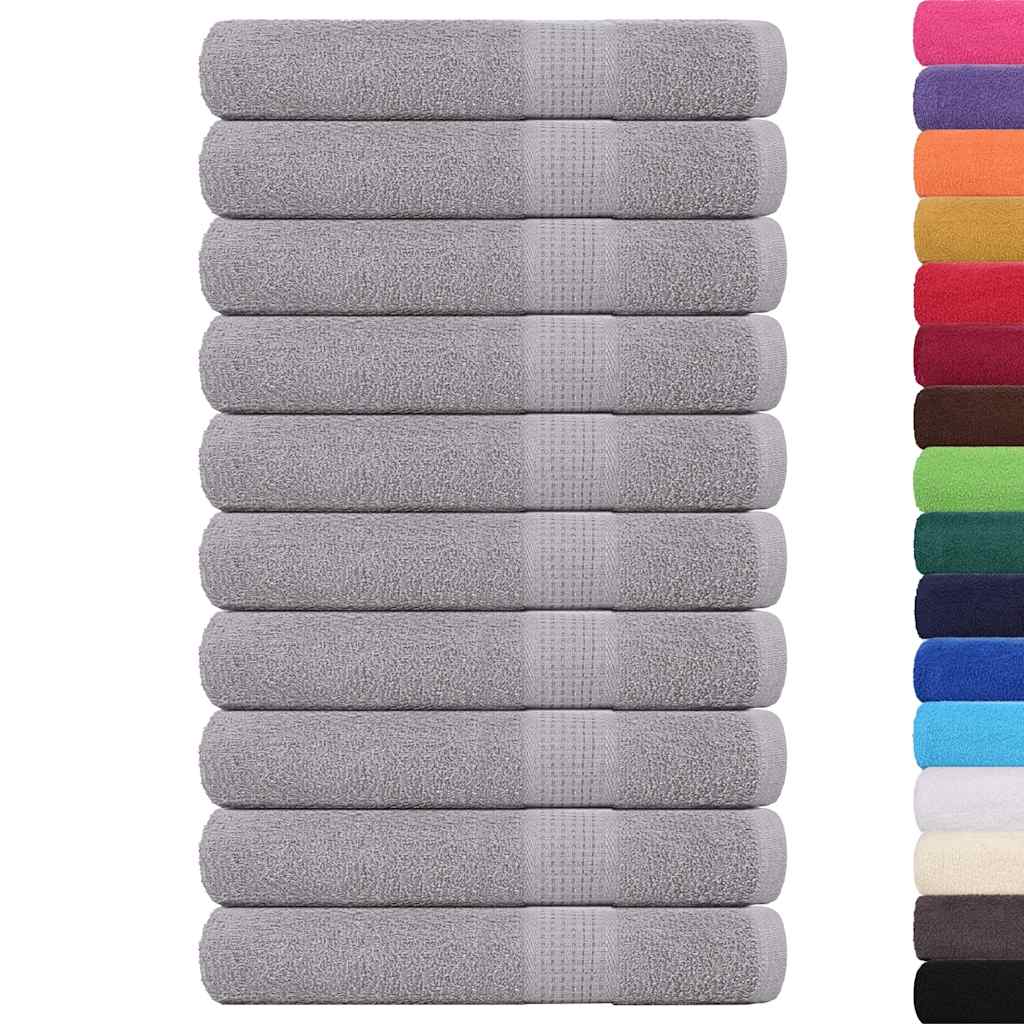 Vidaxx Handtücher 10 Stück 100x200 cm 360 g m² 100 % Baumwolle grau
