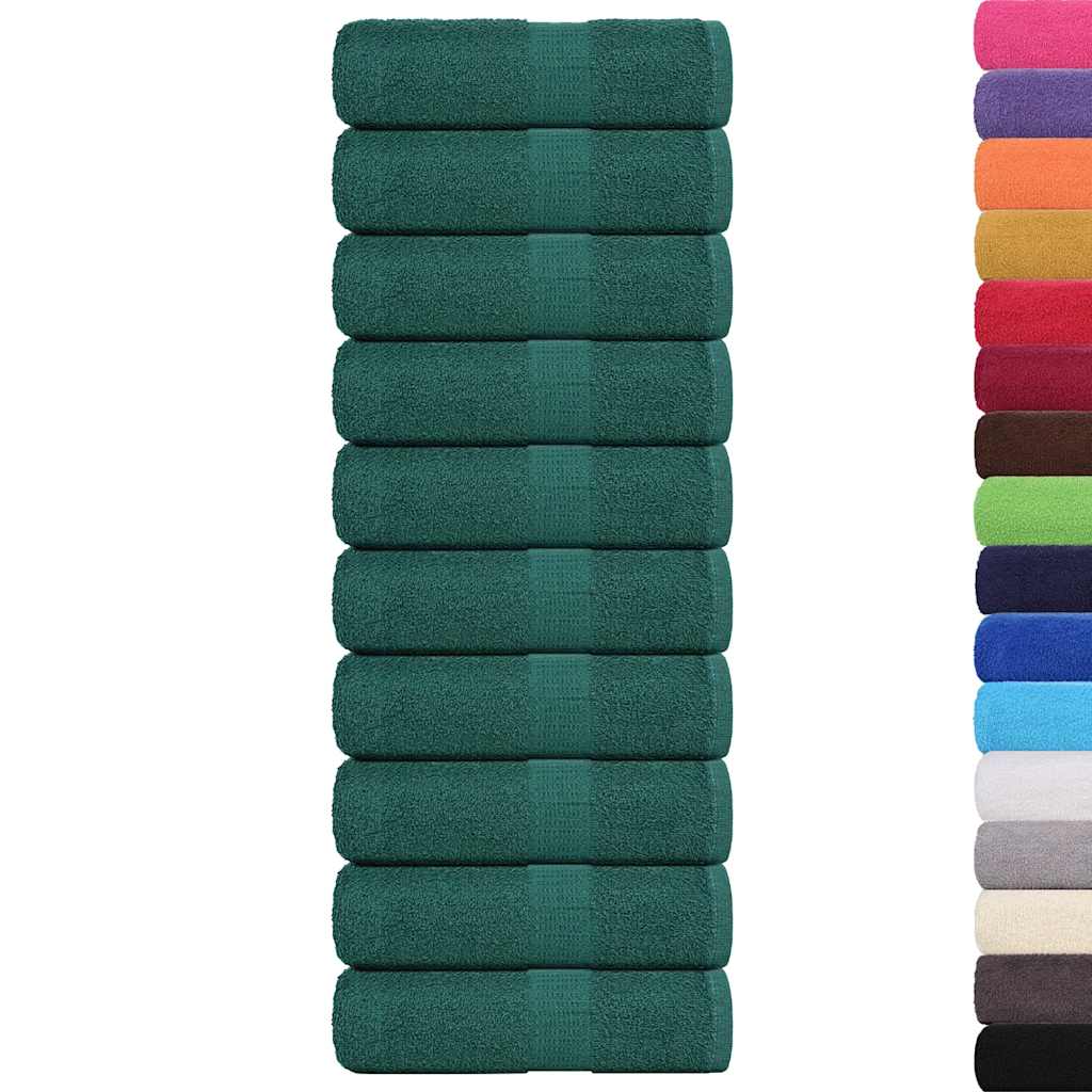 Vidaxx Waschlappen 10 Stück Froschgrün 30x30 cm 100 % Baumwolle