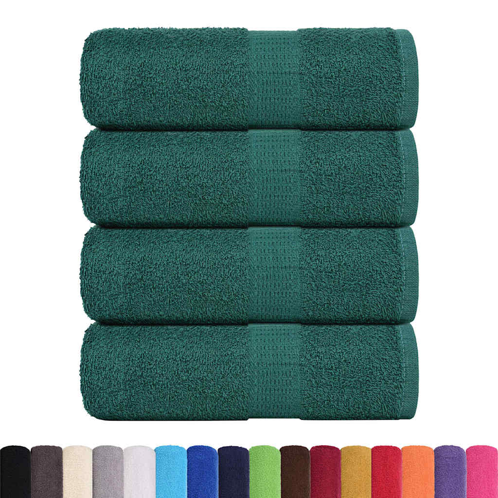 VidaXL Gästehandtücher 4 Stk. 30x50 cm 360 g m² 100 % Baumwolle grün
