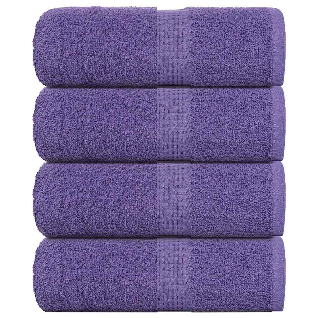 VidaXL Waschlappen 4 Stück Frosch lila 30x30 cm 100 % Baumwolle