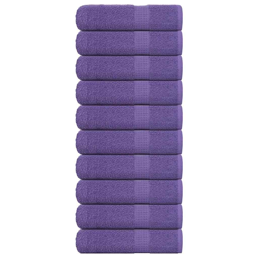 Vidaxx Handtücher 10 Stück 50x100 cm 360 g m² 100 % Baumwolle lila
