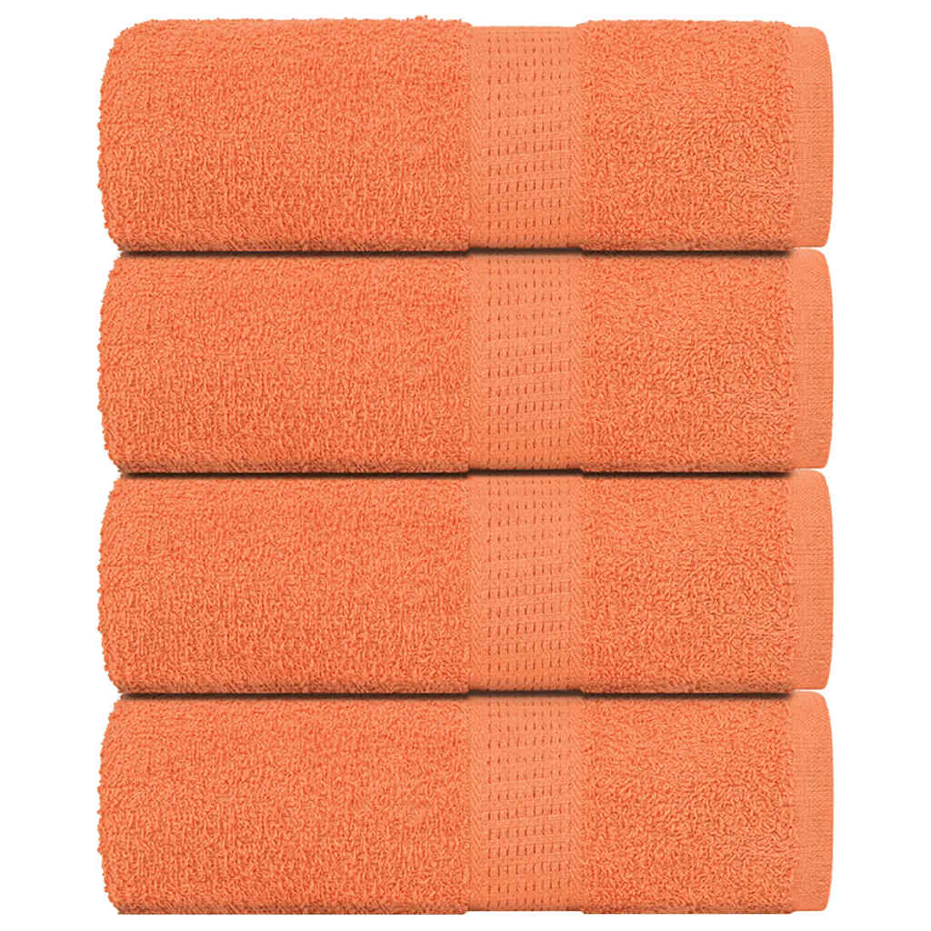 Vidaxx Waschlappen 4 Stück Froschorange 30x30 cm 100 % Baumwolle