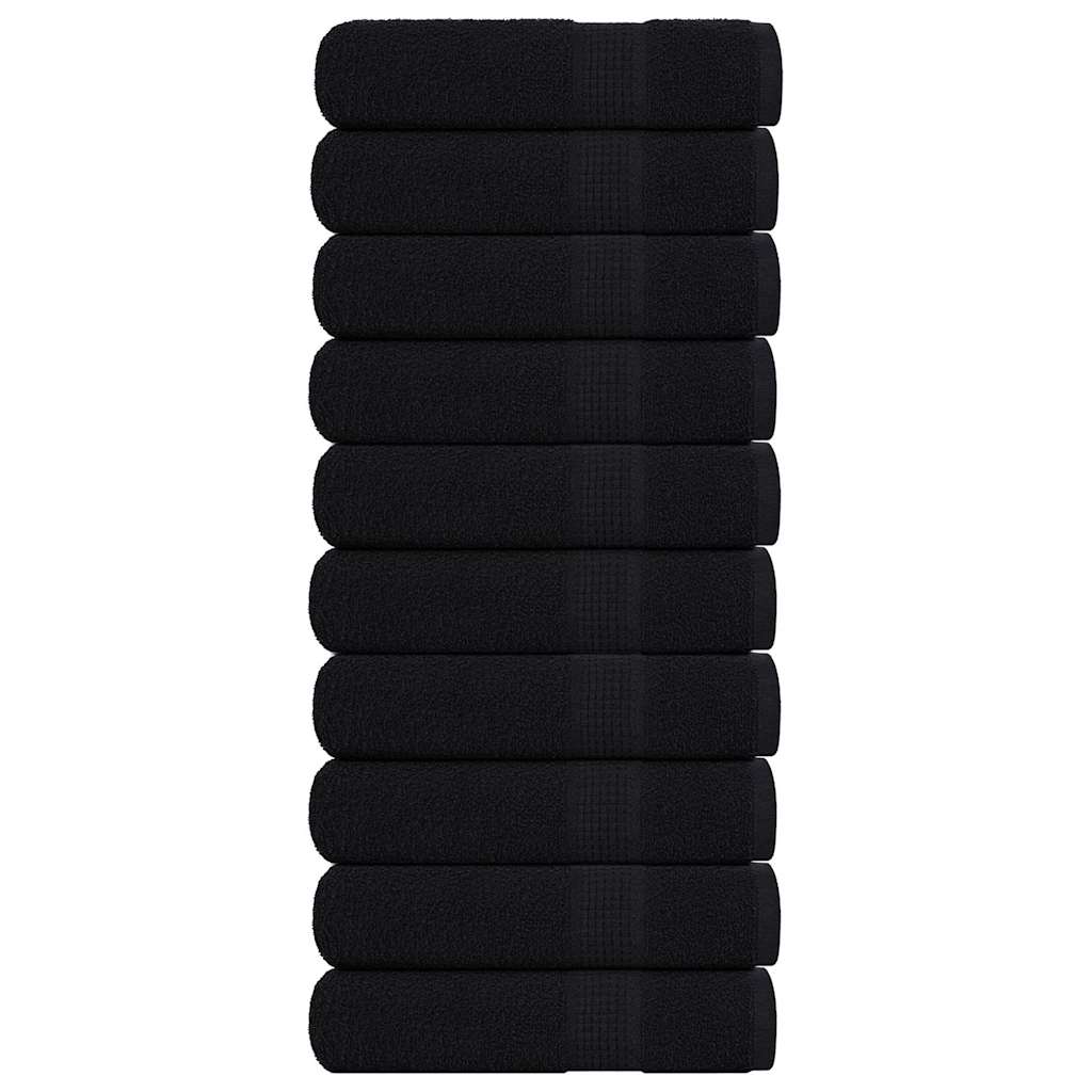 Vidaxx Handtücher 10 Stück 50x100 cm 360 g m² 100 % Baumwolle schwarz
