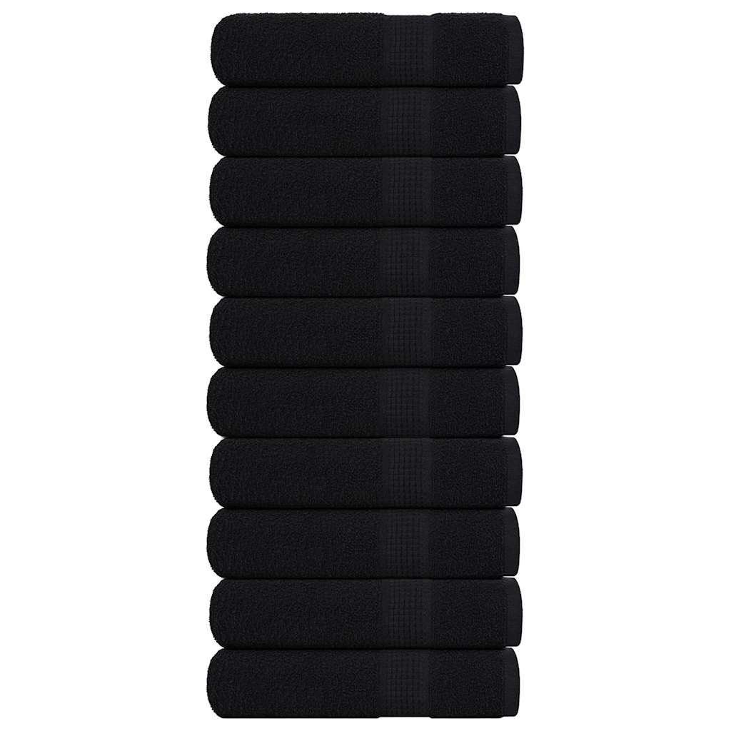 Vidaxx Duschtücher 10 Stück 70x140 cm 360 g m² 100 % Baumwolle schwarz