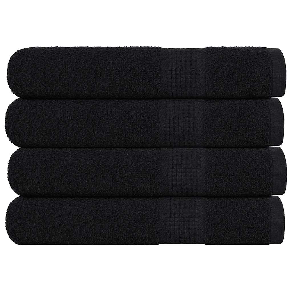 Vidaxx Saunatücher 4 Stück 80x200 cm 360 g m² 100 % Baumwolle schwarz