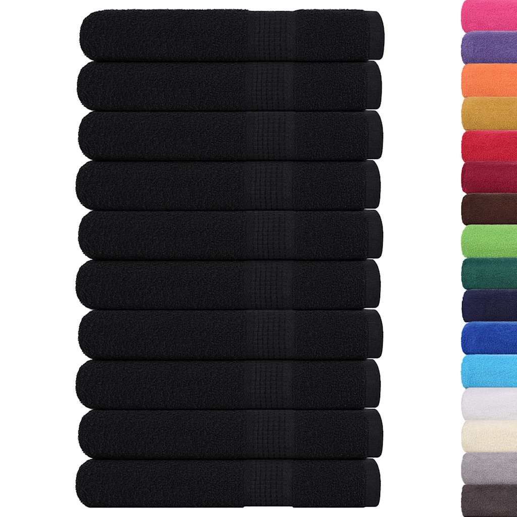 Vidaxx Saunatücher 10 Stück 80x200 cm 360 g m² 100 % Baumwolle schwarz
