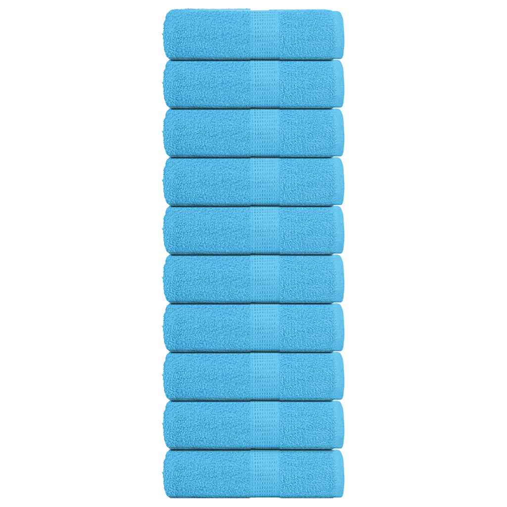 Vidaxx Gästehandtücher 10 Stück 30x50 cm 360 g m² 100 % Baumwolle Türkis