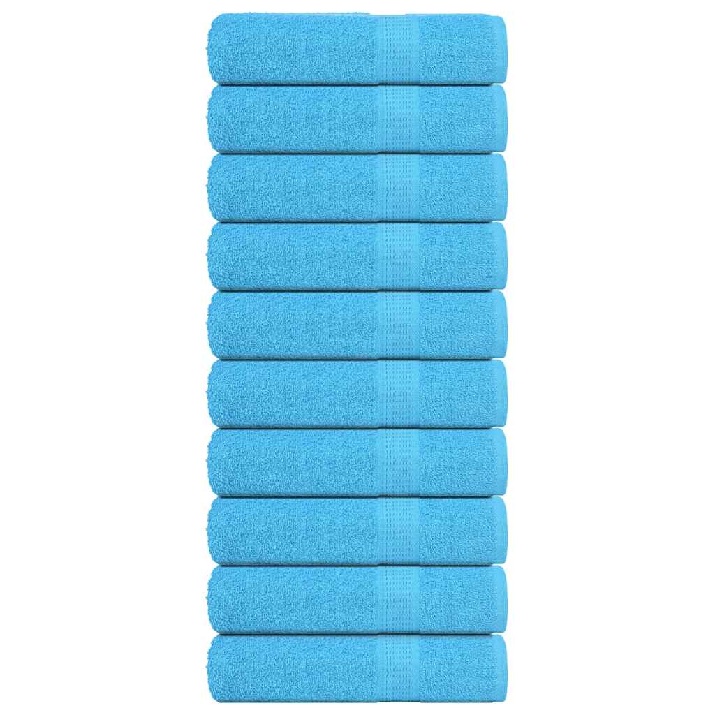 Vidaxx Handtücher 10 Stück 50x100 cm 360 g m² 100 % Baumwolle türkis