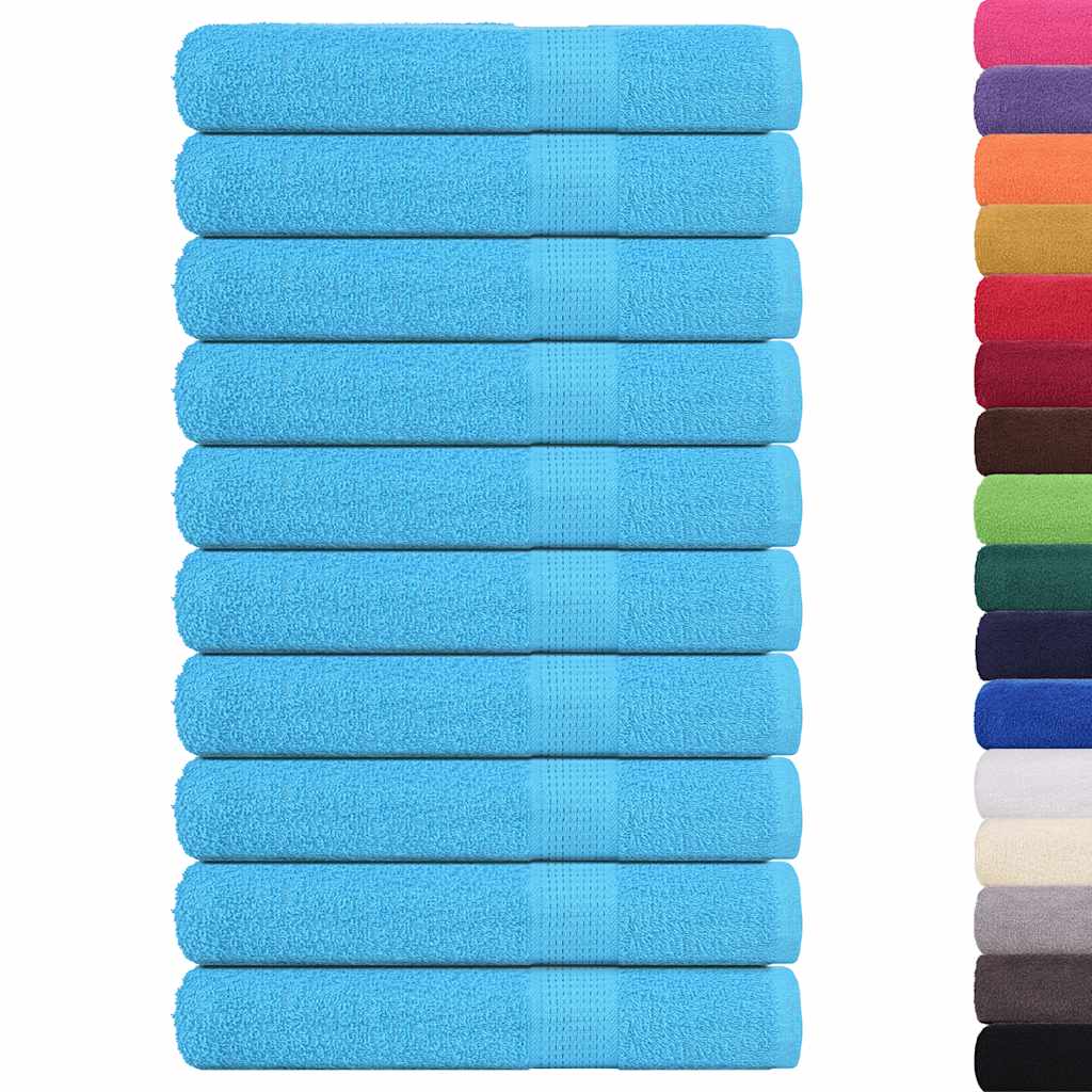 Vidaxx Handtücher 10 Stück 360 g m² 100x200 cm 100 % Baumwolle türkis