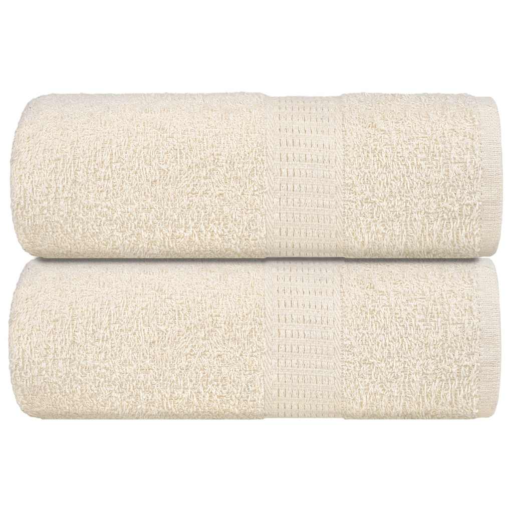 Vidaxx Waschlappen 2 Stück Frogn Creme 30x30 cm 100 % Baumwolle