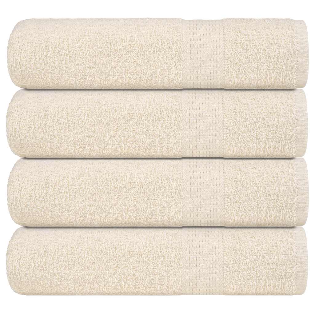 Vidaxx Duschtücher 4 Stück 70x140 cm 360 g m² 100 % Baumwolle Creme