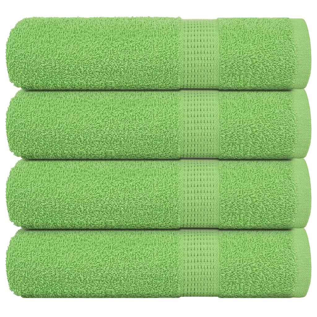 Vidaxx Handtücher 4 Stück 50x100 cm 360 g m² 100 % Baumwolle apfelgrün