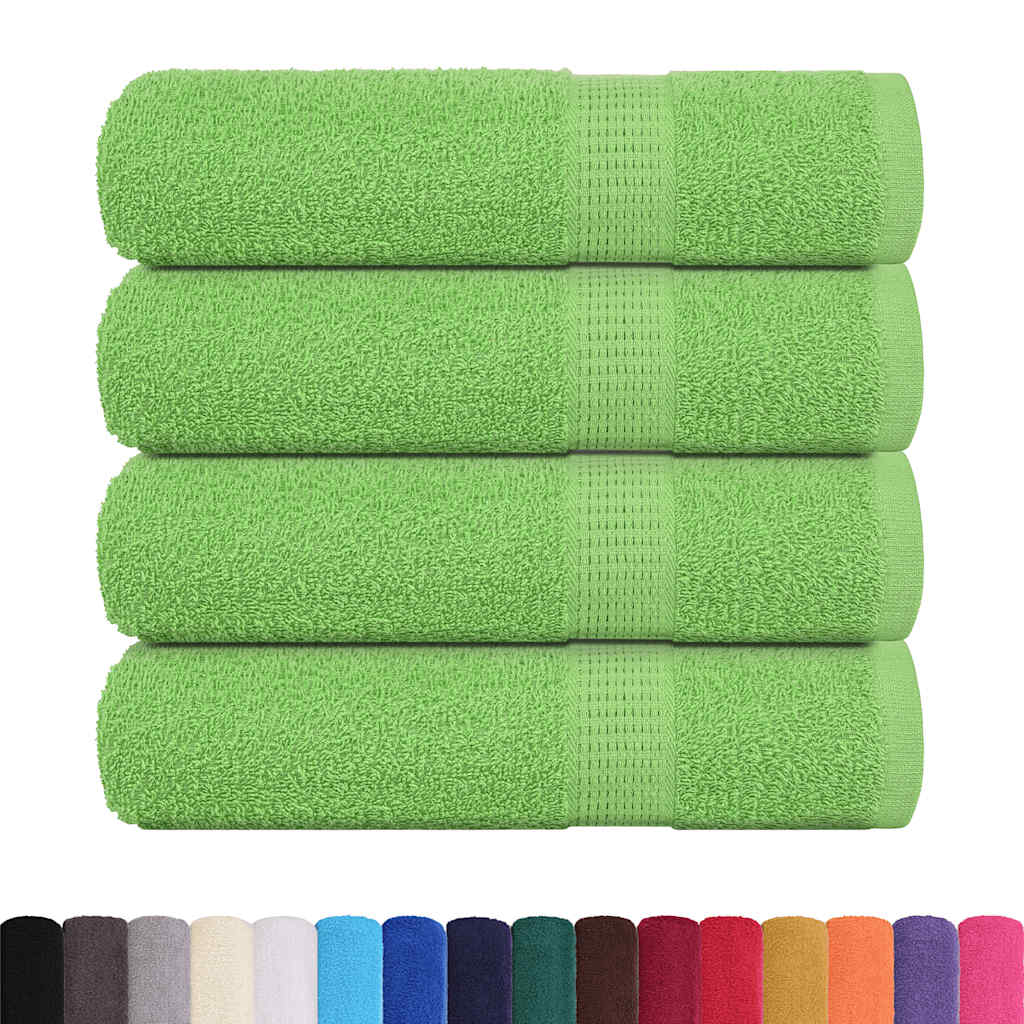 Vidaxx Handtücher 4 Stück 50x100 cm 360 g m² 100 % Baumwolle apfelgrün