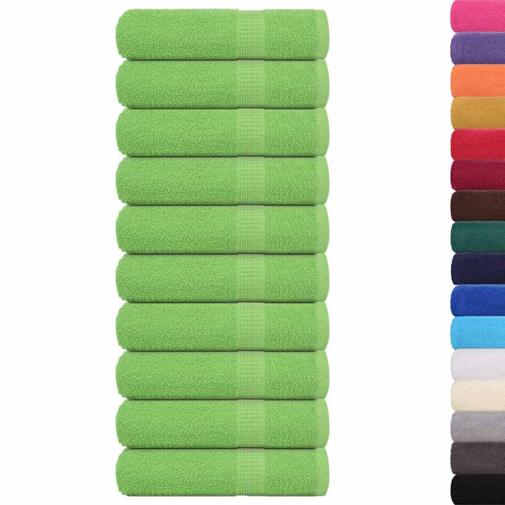 Vidaxx Handtücher 10 Stück 50x100 cm 360 g m² 100 % Baumwolle apfelgrün